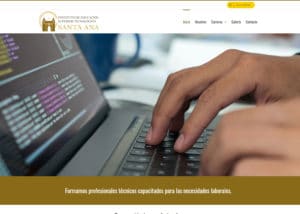 Captura de pantalla de la web itecsana.edu.pe