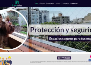 Captura de pantalla de la web protecmallas.com