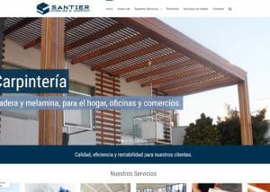 Captura de pantalla de la web santier.pe