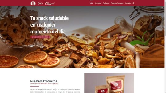 Captura de pantalla de la web villaotayza.com